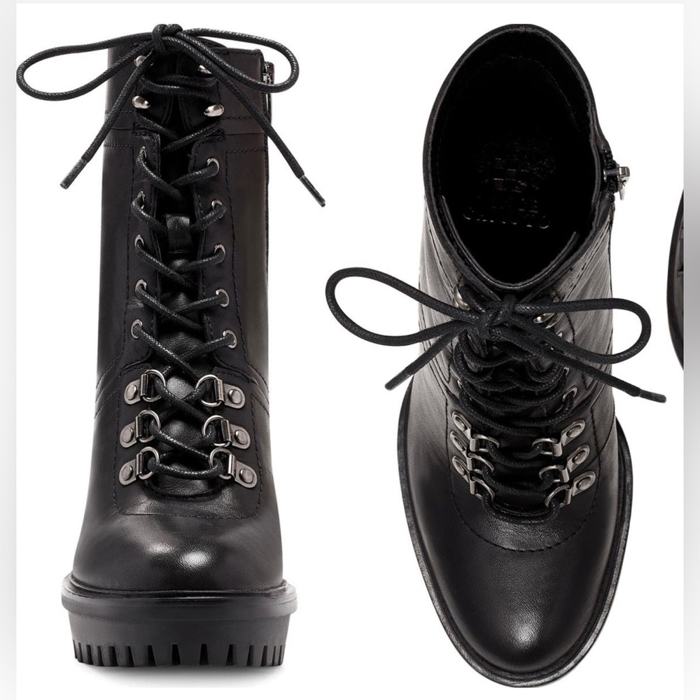 NIB Vince Camuto Emebrila Lug Sole Lace Up Boot - Picture 4 of 6